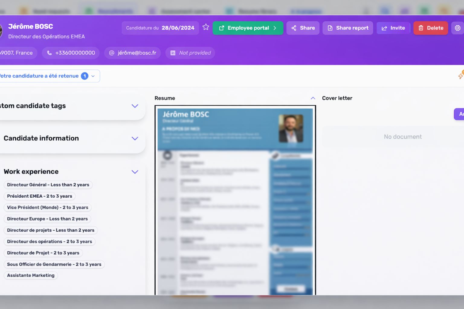 Pipeline Kanban — Suivi des candidatures par étapes avec drag & drop