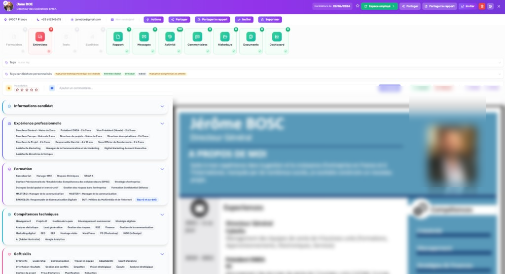 CV Parsing intelligent — Extraction automatique et structuration des candidatures